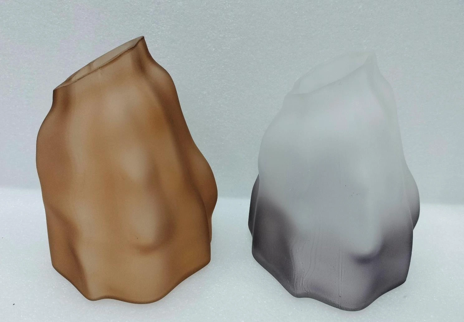 Glass Pot Rock Shape small 19x7x14cm
